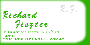 richard fiszter business card